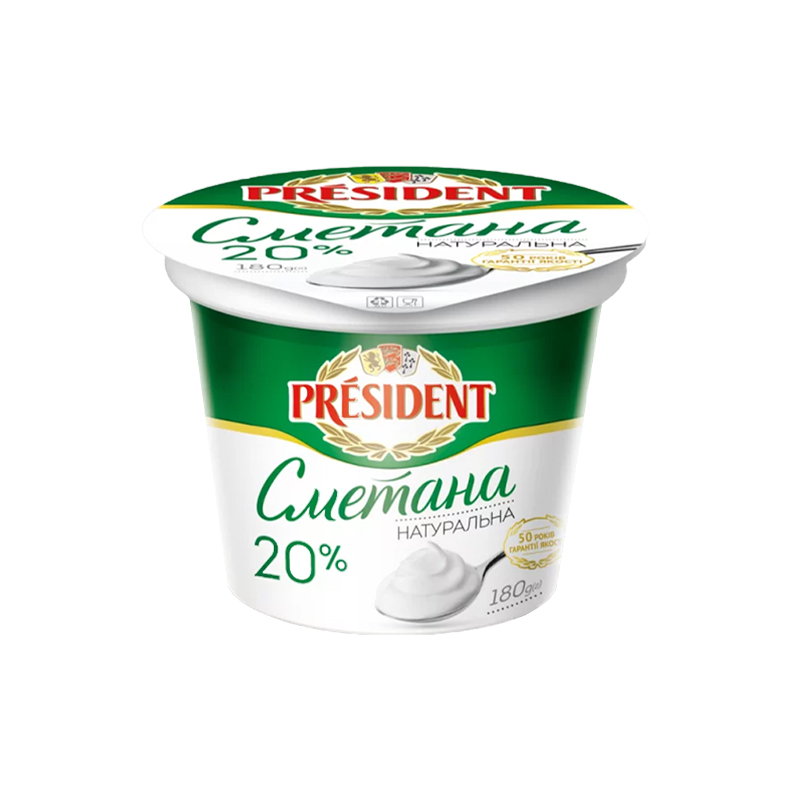 President Sour Cream 20% 180g