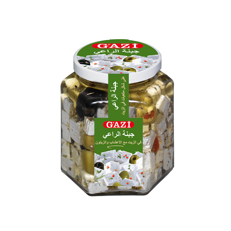 Gazi Soft Cheese Cubes In Oil With Herbs+Olives 45% 300g