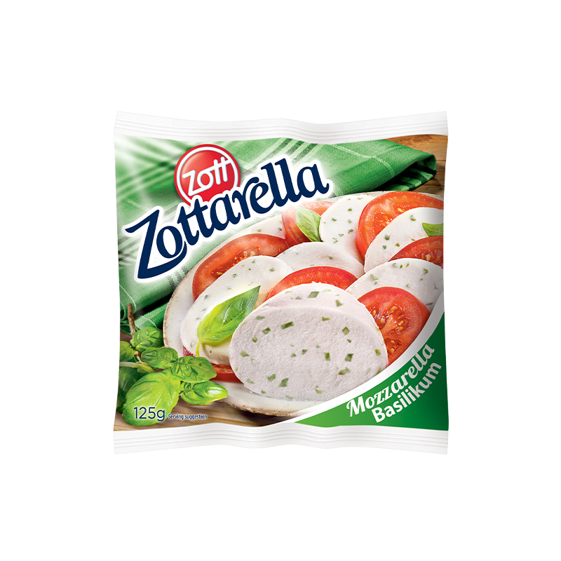 Zott Zottarella Basil 125g Ball