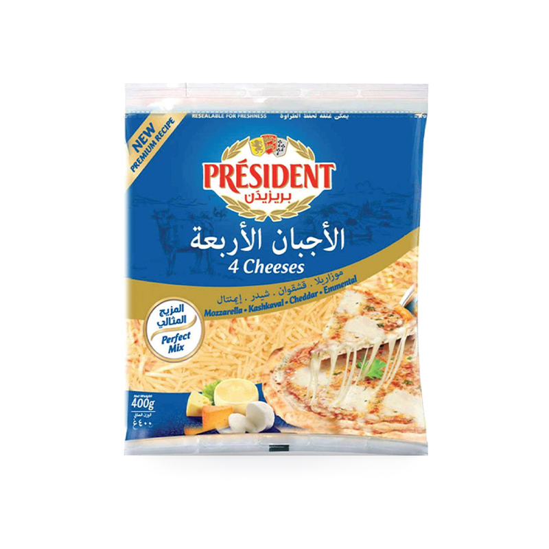 President Shredded 4 Cheese 400g