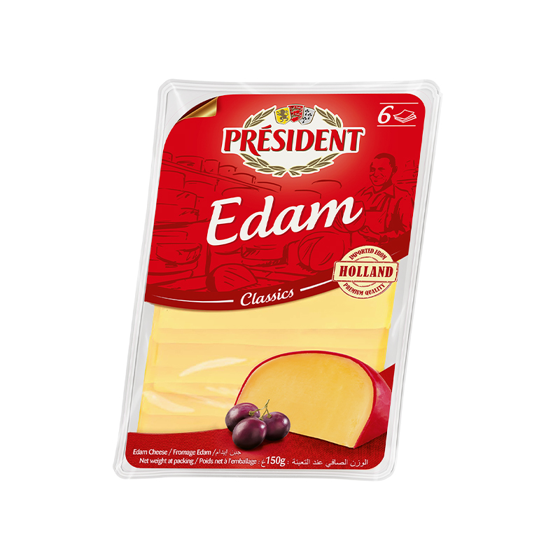 President Edam Slices 150gx10 45% Fdm