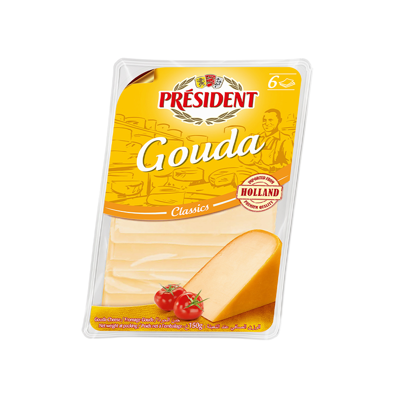President Gouda Slices 150gx10 45% Fdm