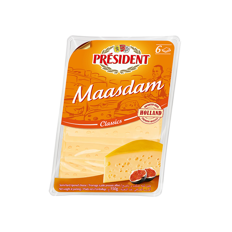 President Maasdam Slices 150gx10 45% Fdm