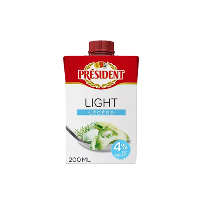 President Uht Cream Extra Light 200ml
