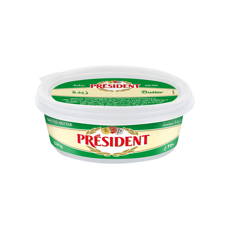 President Butter Tubs Salted 80% Fdm 250g