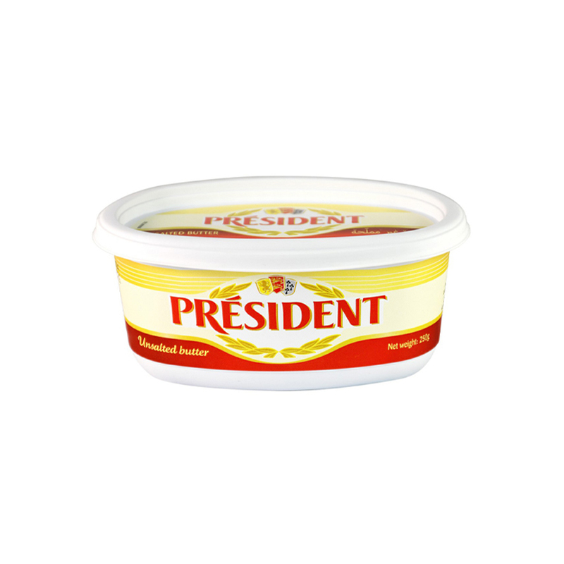 President Butter Tubs Unsalted 82% Fdm 250g