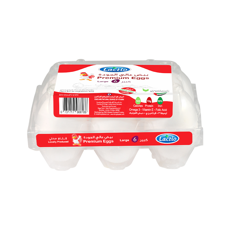 Lactio Premium Eggs Large 6 Pcs