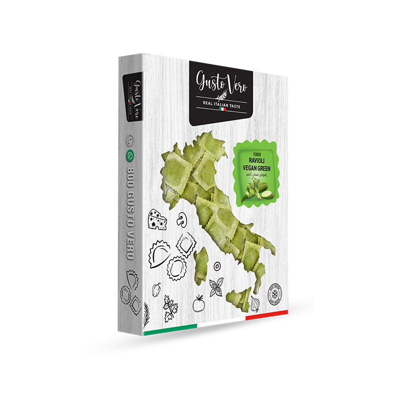 Gusto Vero Ravioli Square Vegan Green 300g