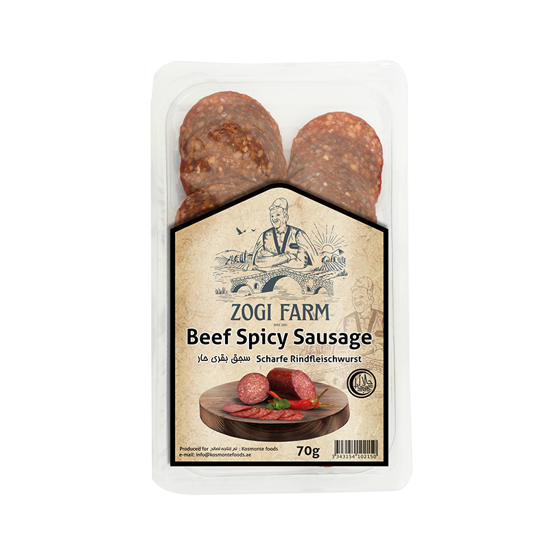 Zogi Farm Dry Beef Sausage Slice Spicy 70 G