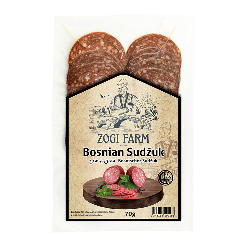 Zogi Farm Bosnian Dry Beef Sausage Slice 70g