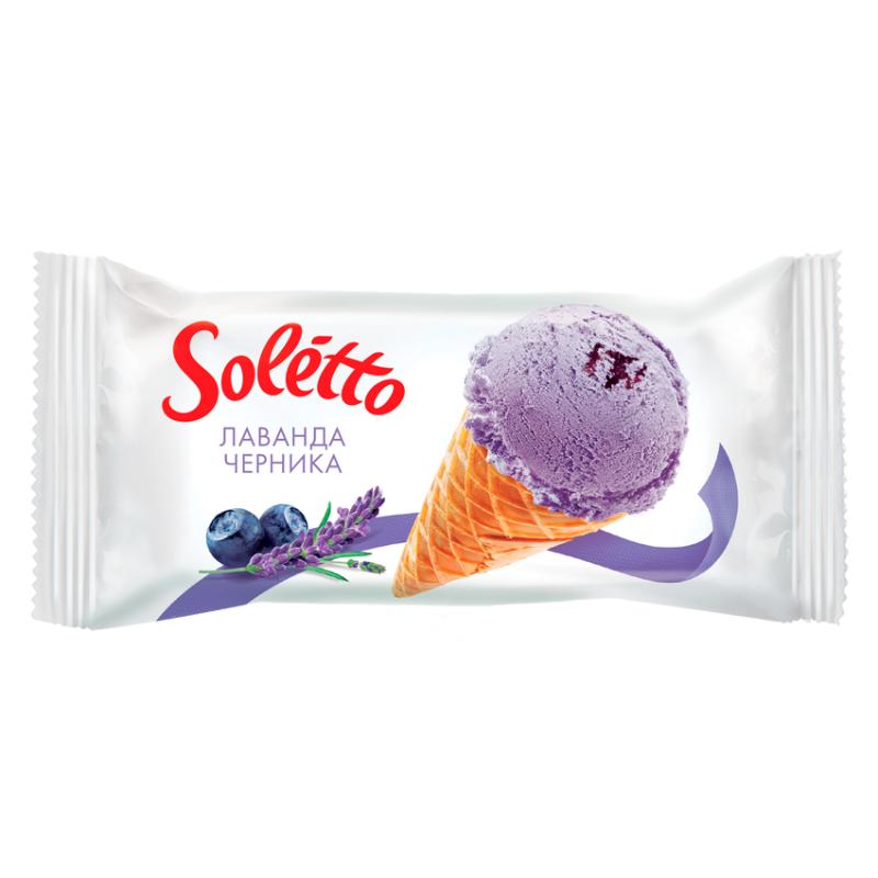 Lavender & Cheesecake Flavor, Blueberry Jam  In Sugar wafer Cone 75g