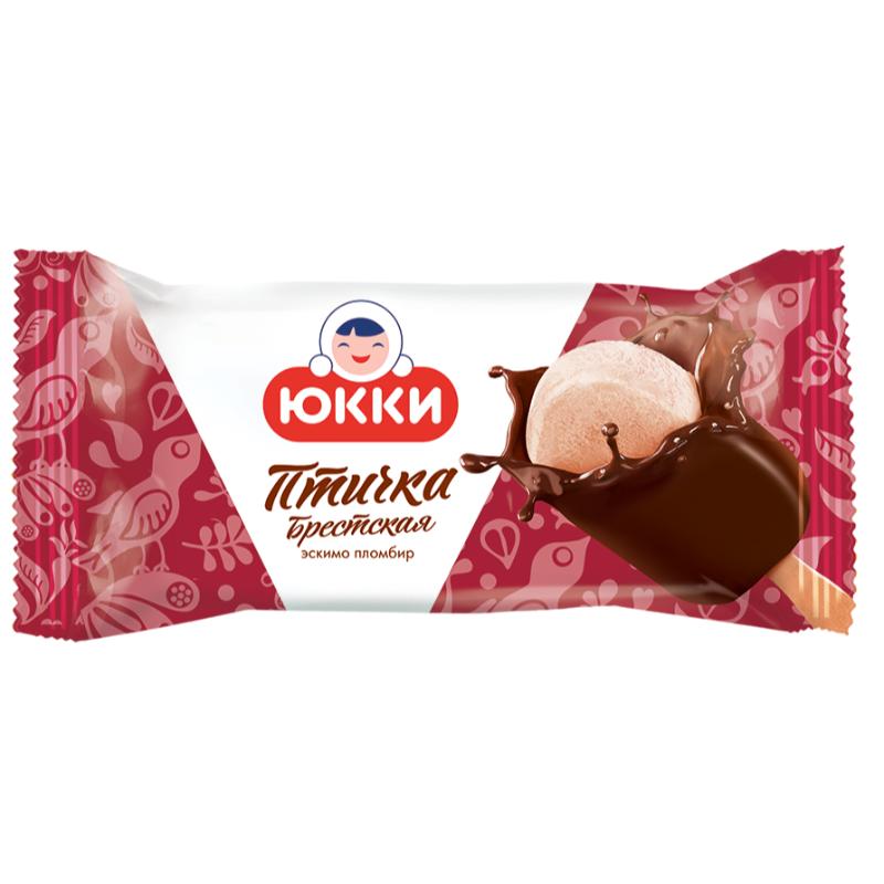 Ptichka Brestskaya Ice Cream With Cream Flavour In Fat Glaze With Cocoa 65g