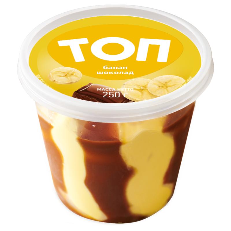 Banana Flavoured Ice Cream  With Cocoa Topping 250g