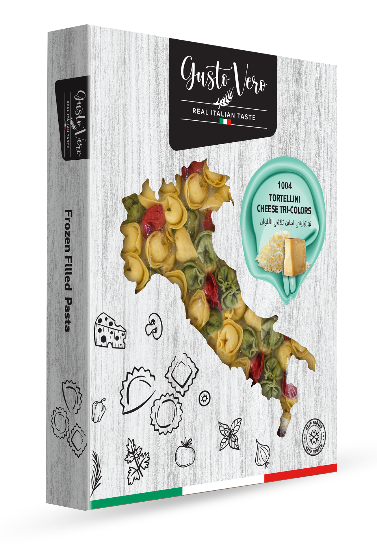 Gusto Vero Tortellini 4 Cheese Tri-Colour 300g